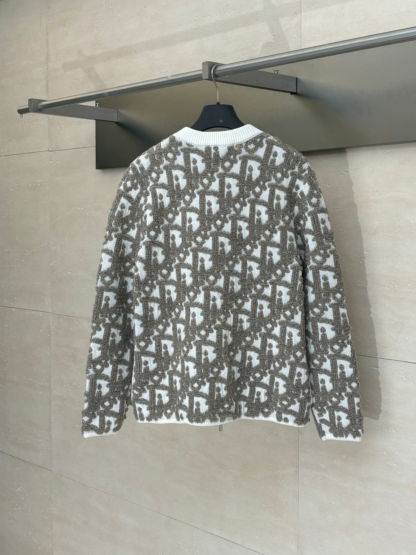 250722 A new high-quality full-printed jacquard zipper cardigan