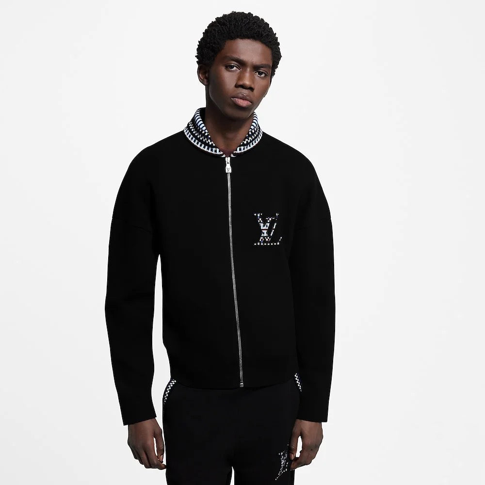 250813 New high-quality embroidered knitted flight jacket