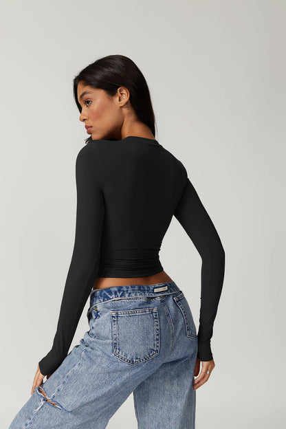 Round Neck Quick Dry Long Sleeves Top