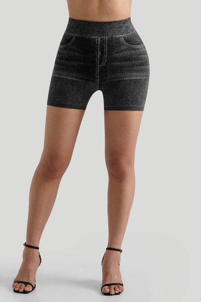 Faux Denim Short