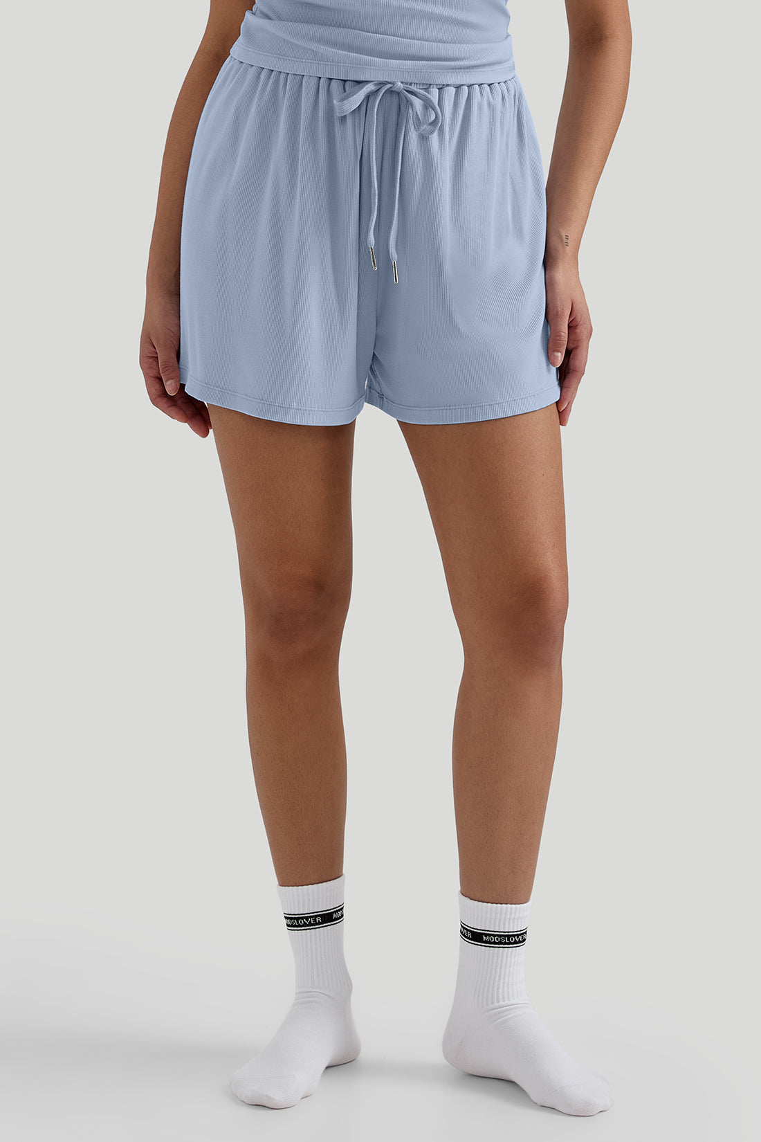 Soft Ribbed Casual Short