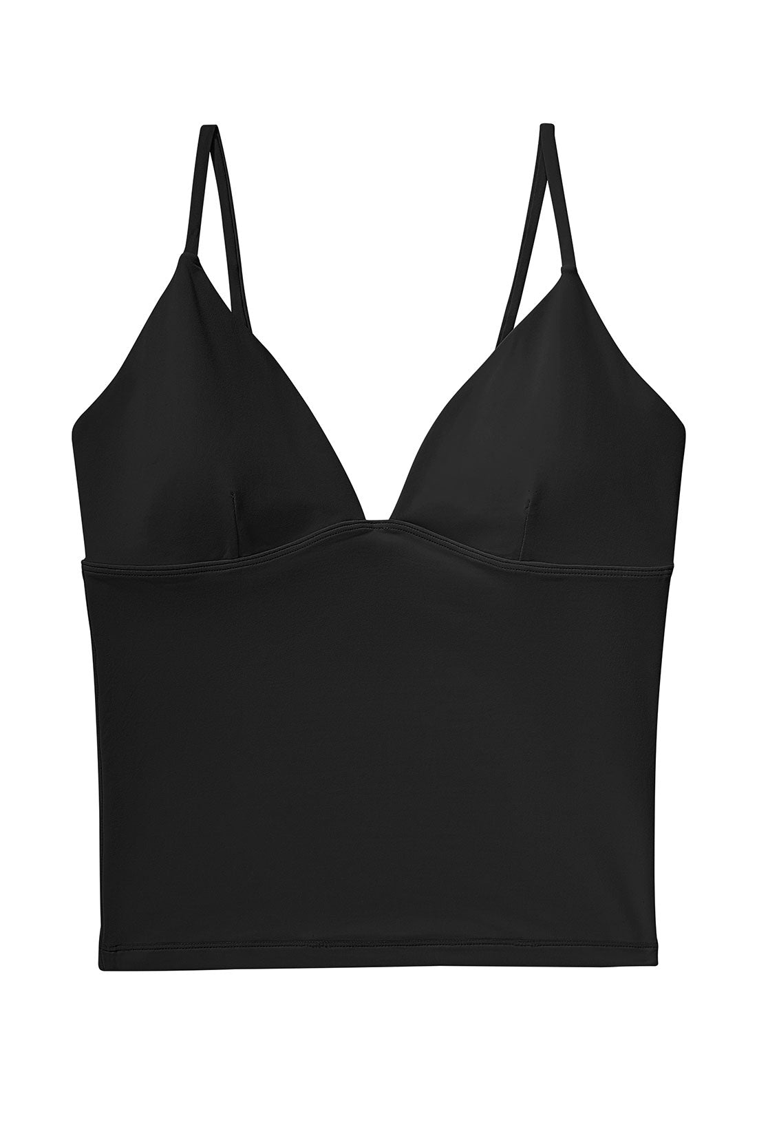 Solid Color Spaghetti Strap Top Black