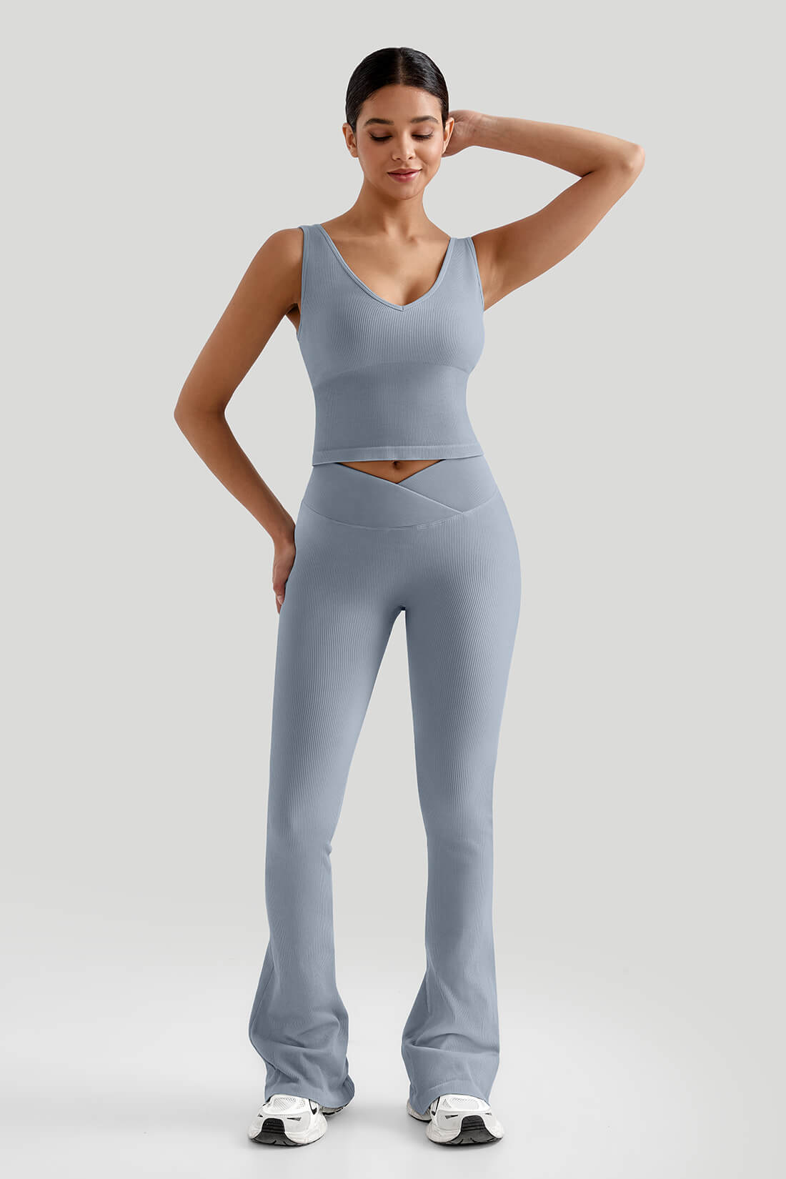 Tummy Control V Waist Flared Leg Set