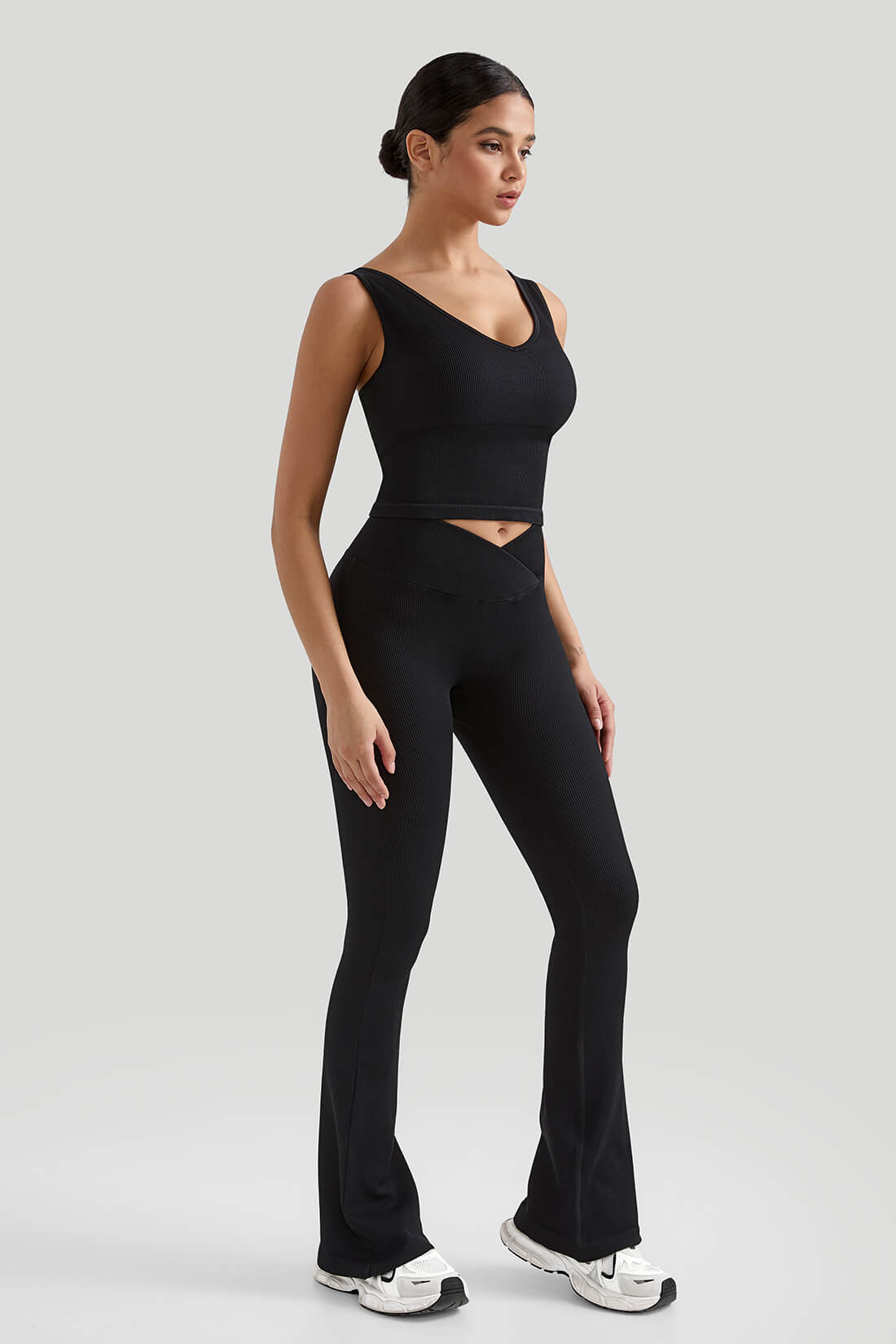 Tummy Control V Waist Flared Leg Set