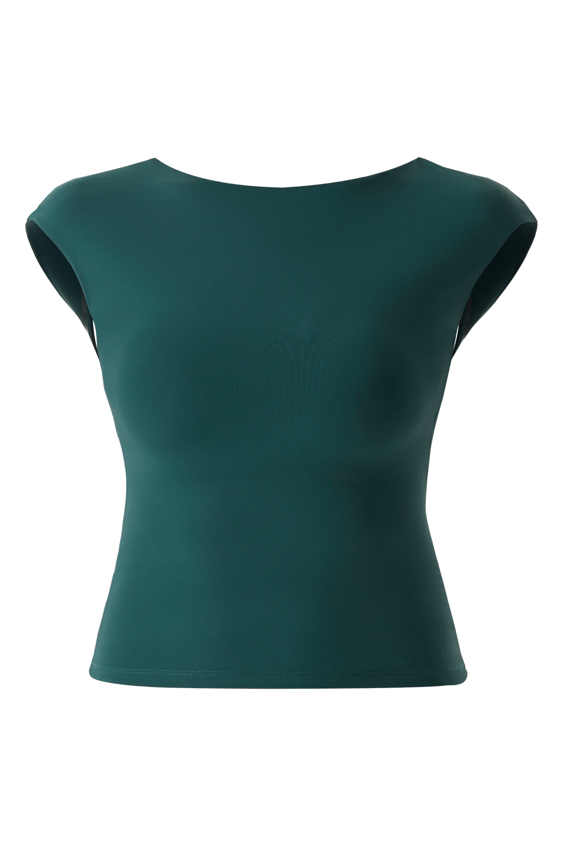 Solid Color Slim Fit Cropped T-Shirt