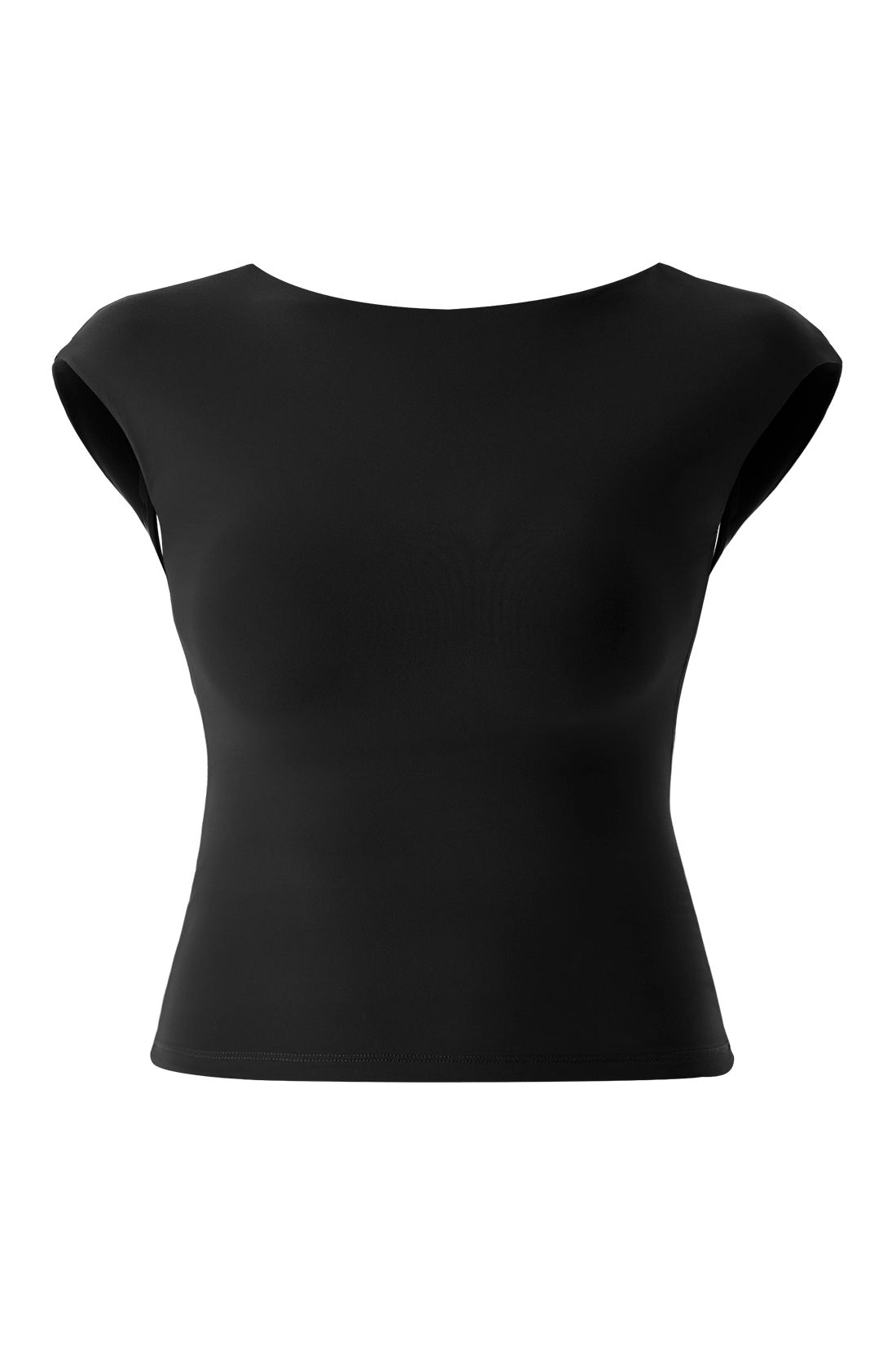 Solid Color Slim Fit Cropped T-Shirt