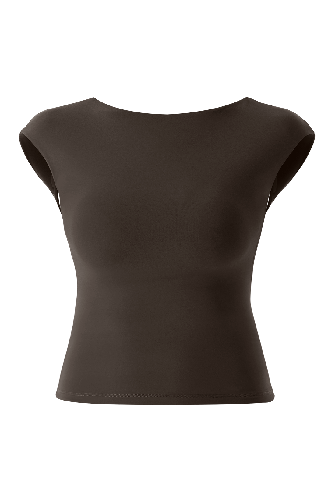 Solid Color Slim Fit Cropped T-Shirt