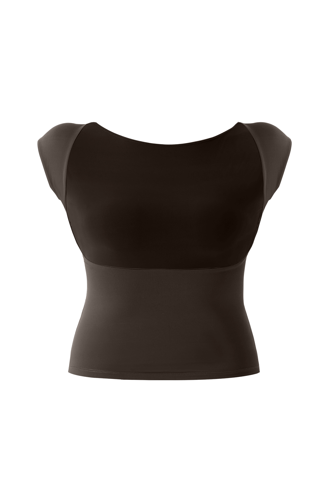 Solid Color Slim Fit Cropped T-Shirt