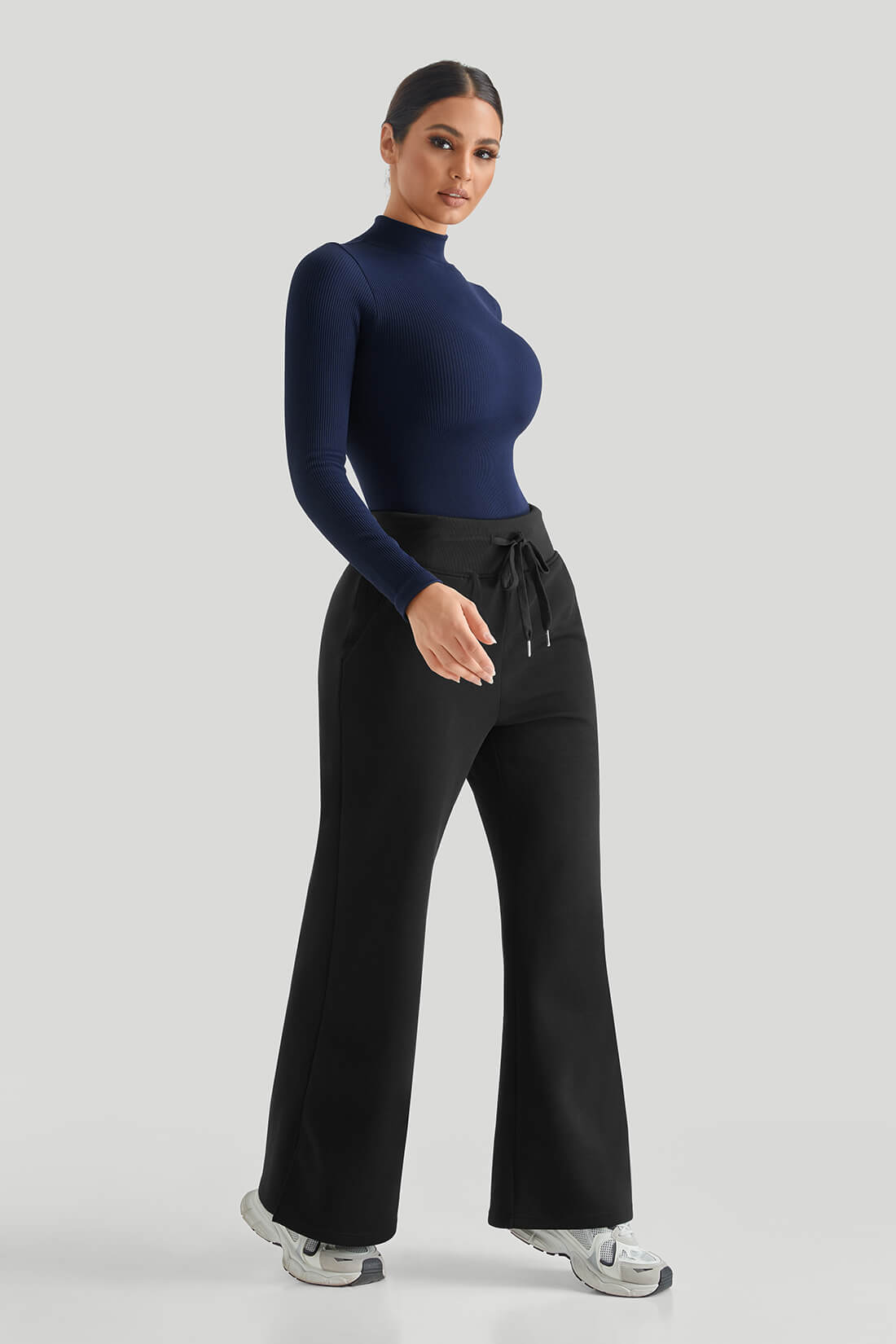 High Neck Sweater Pants Set