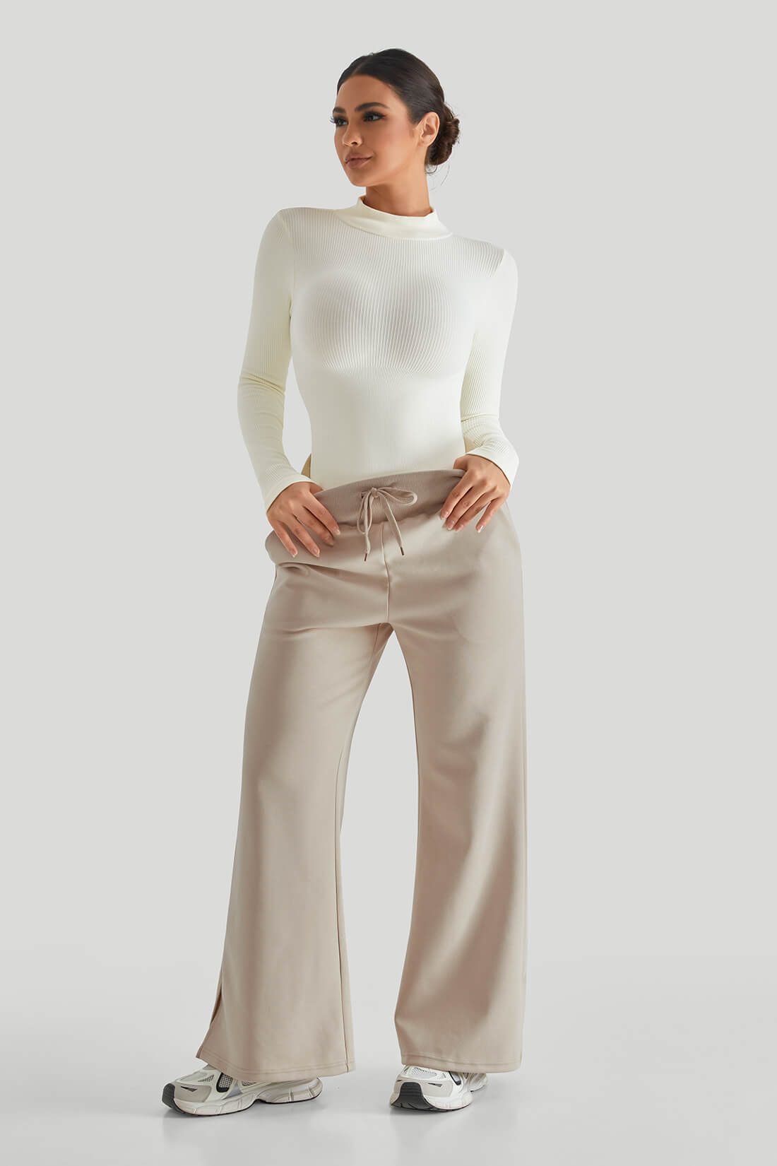 High Neck Sweater Pants Set