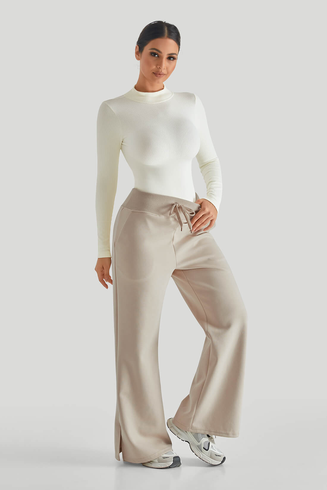 High Neck Sweater Pants Set