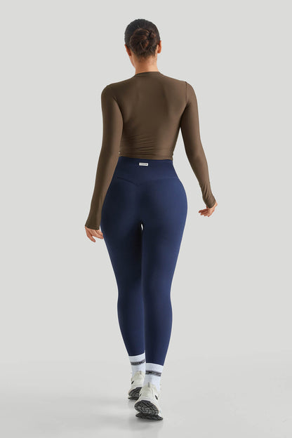 Round Neck Long Sleeves Set Match Legging