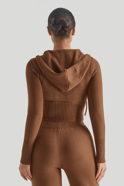 Two-Way Zipper Knitwear Top