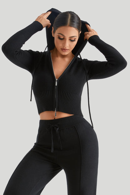 Two-Way Zipper Knitwear Top