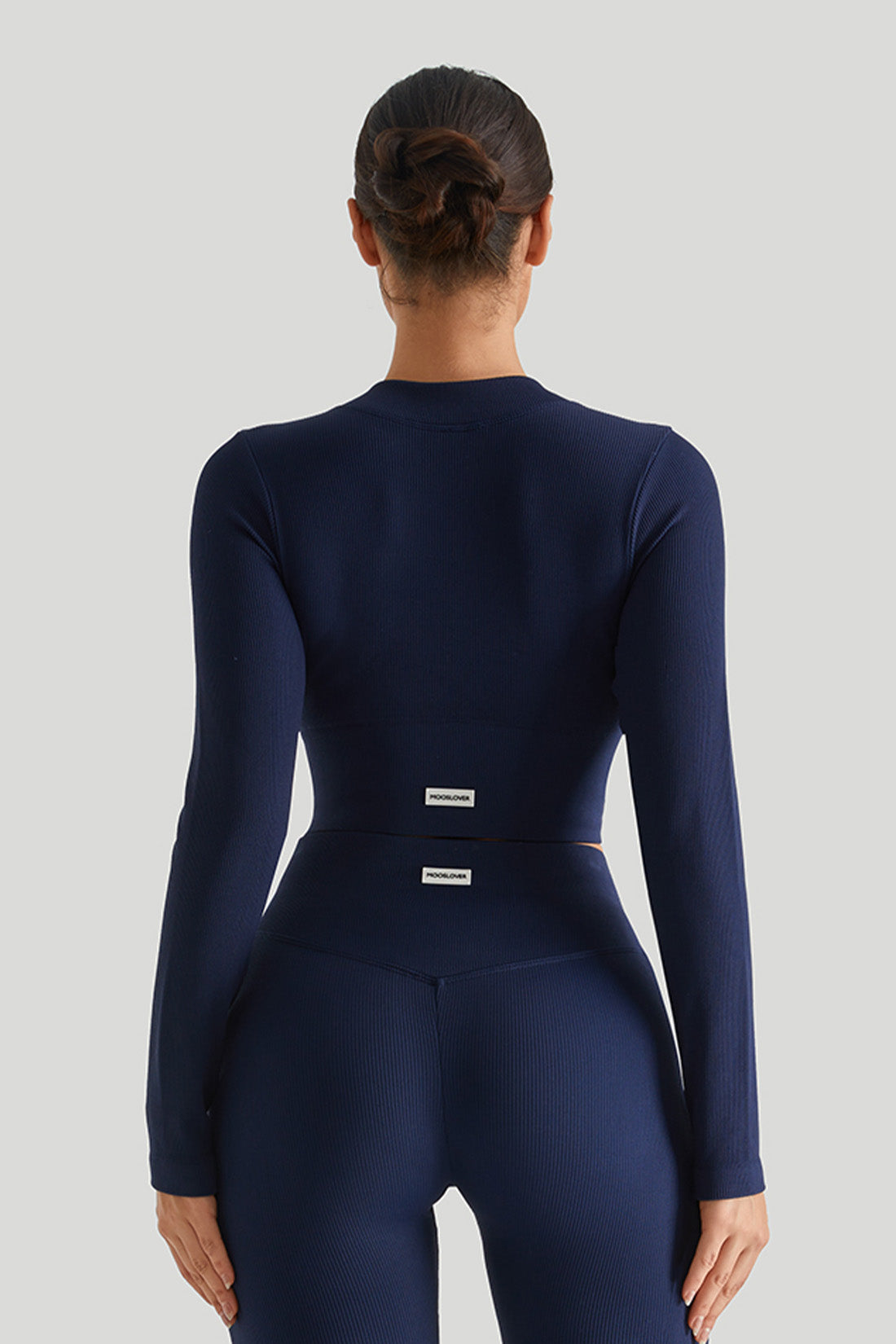 Ribbed Two-Way Zipper Yoga Top