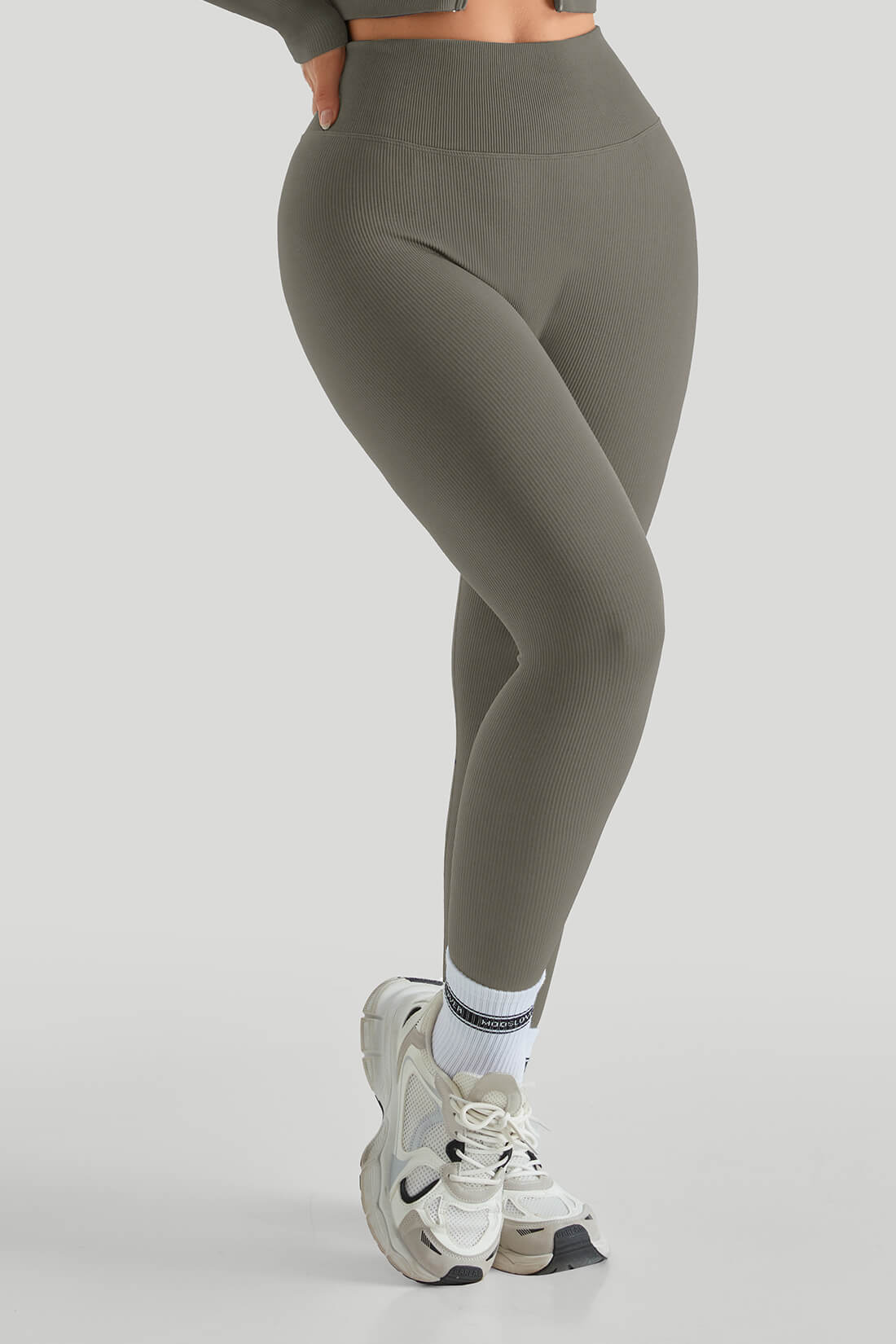 High Waist Threaded Legging