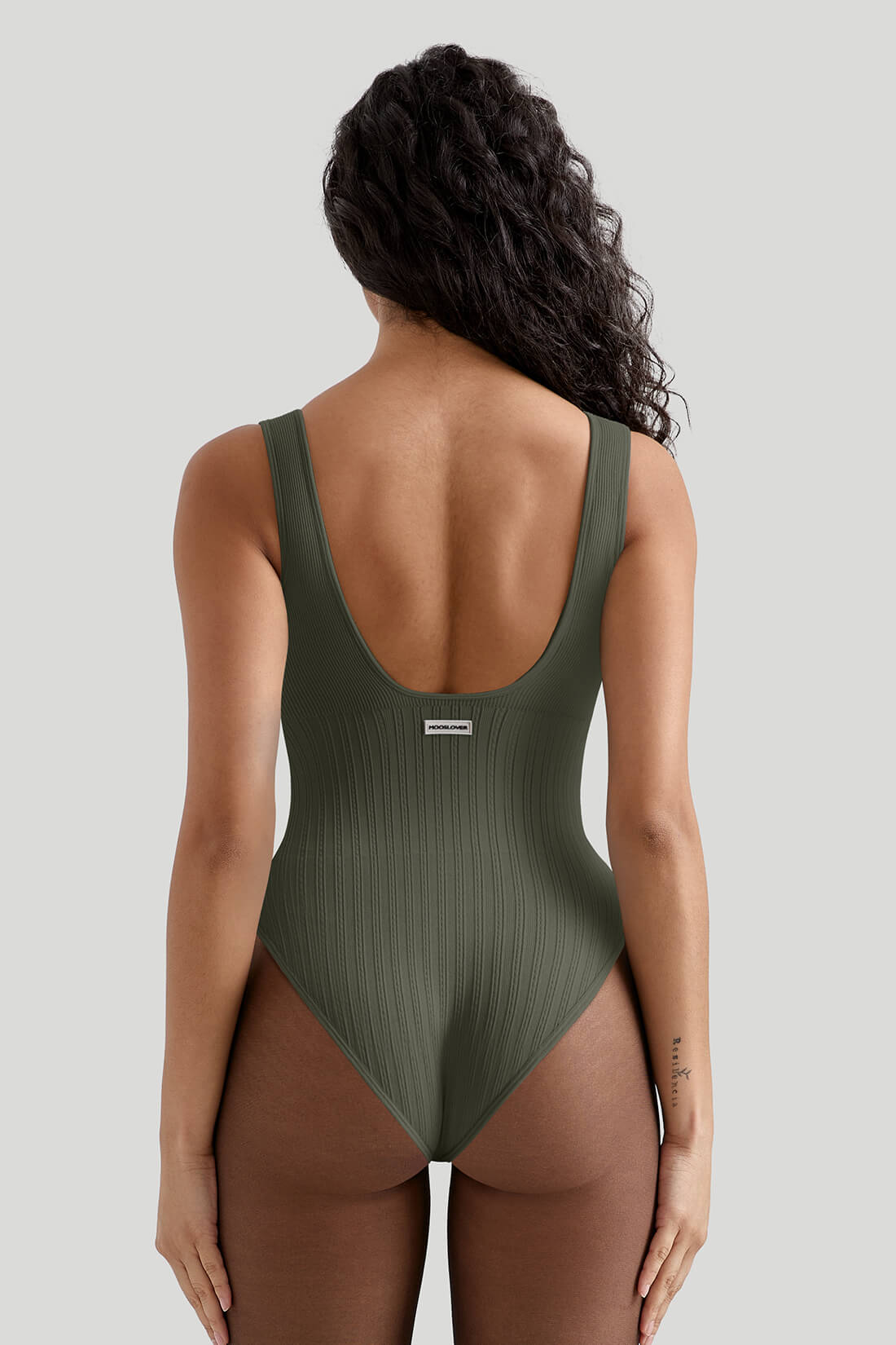 Ribbed Tummy Control Bodysuit