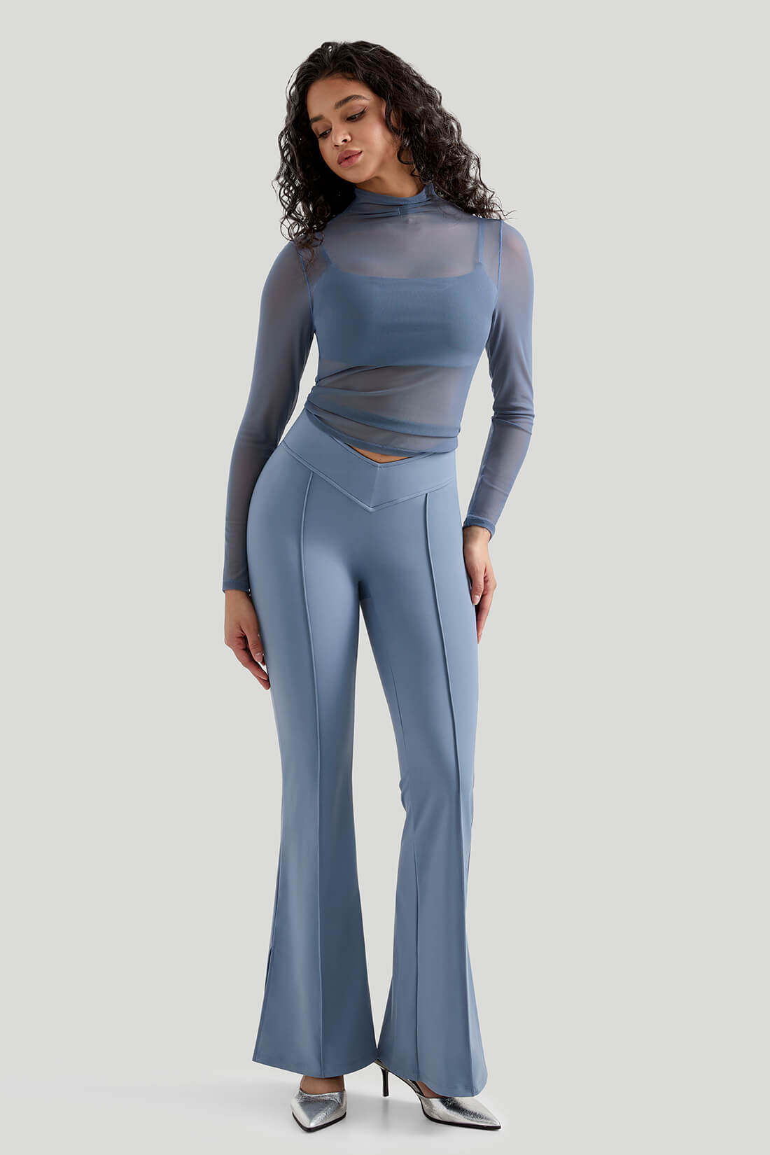 Backless Sexy 3Pcs Flare Leg Set