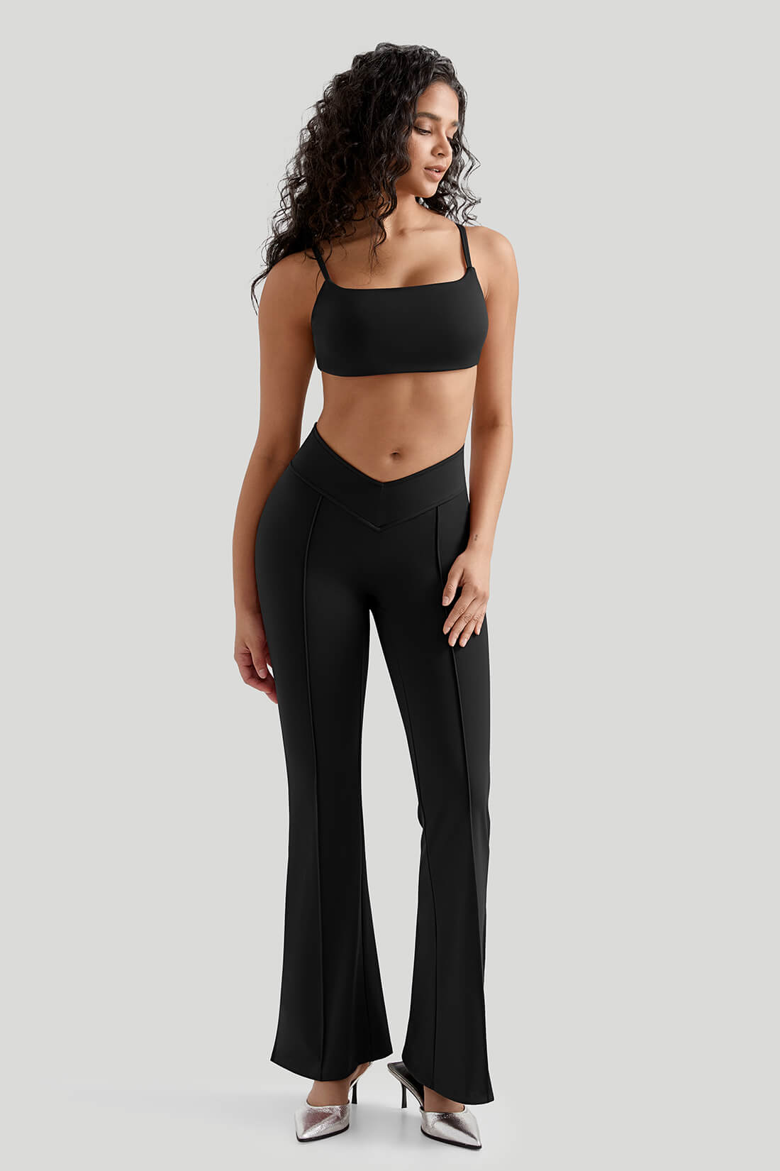 Backless Sexy 2Pcs Flare Leg Set