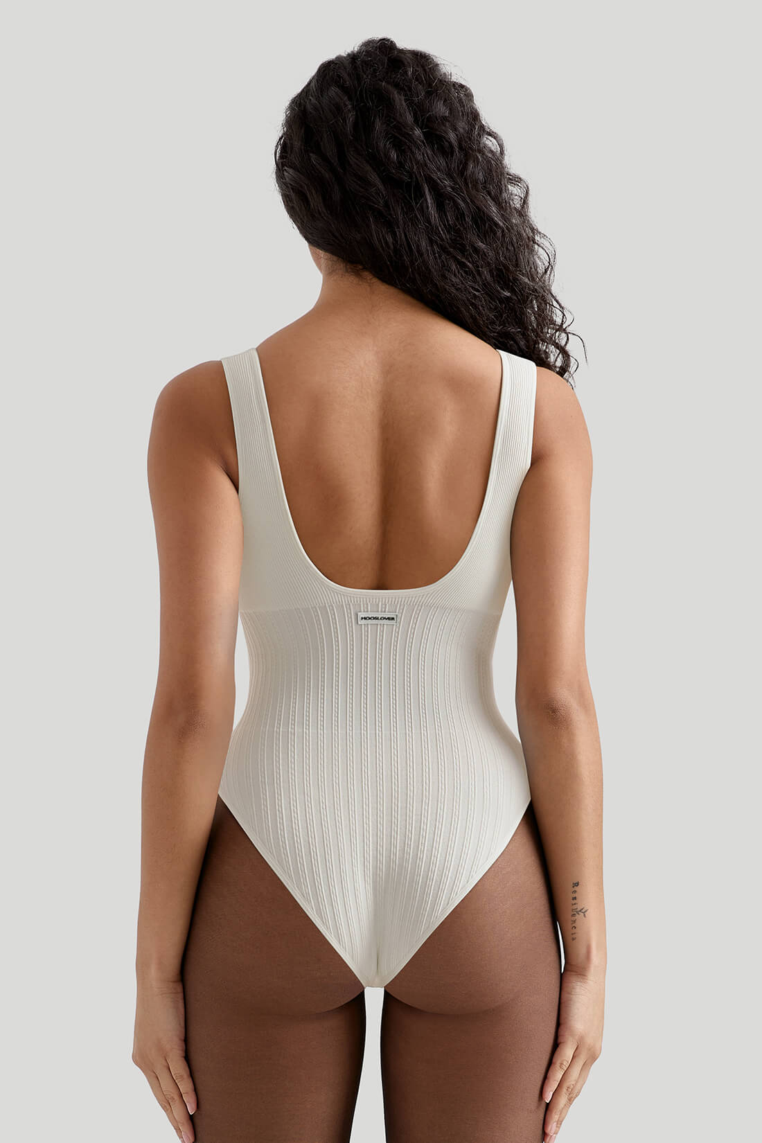 Ribbed Tummy Control Bodysuit