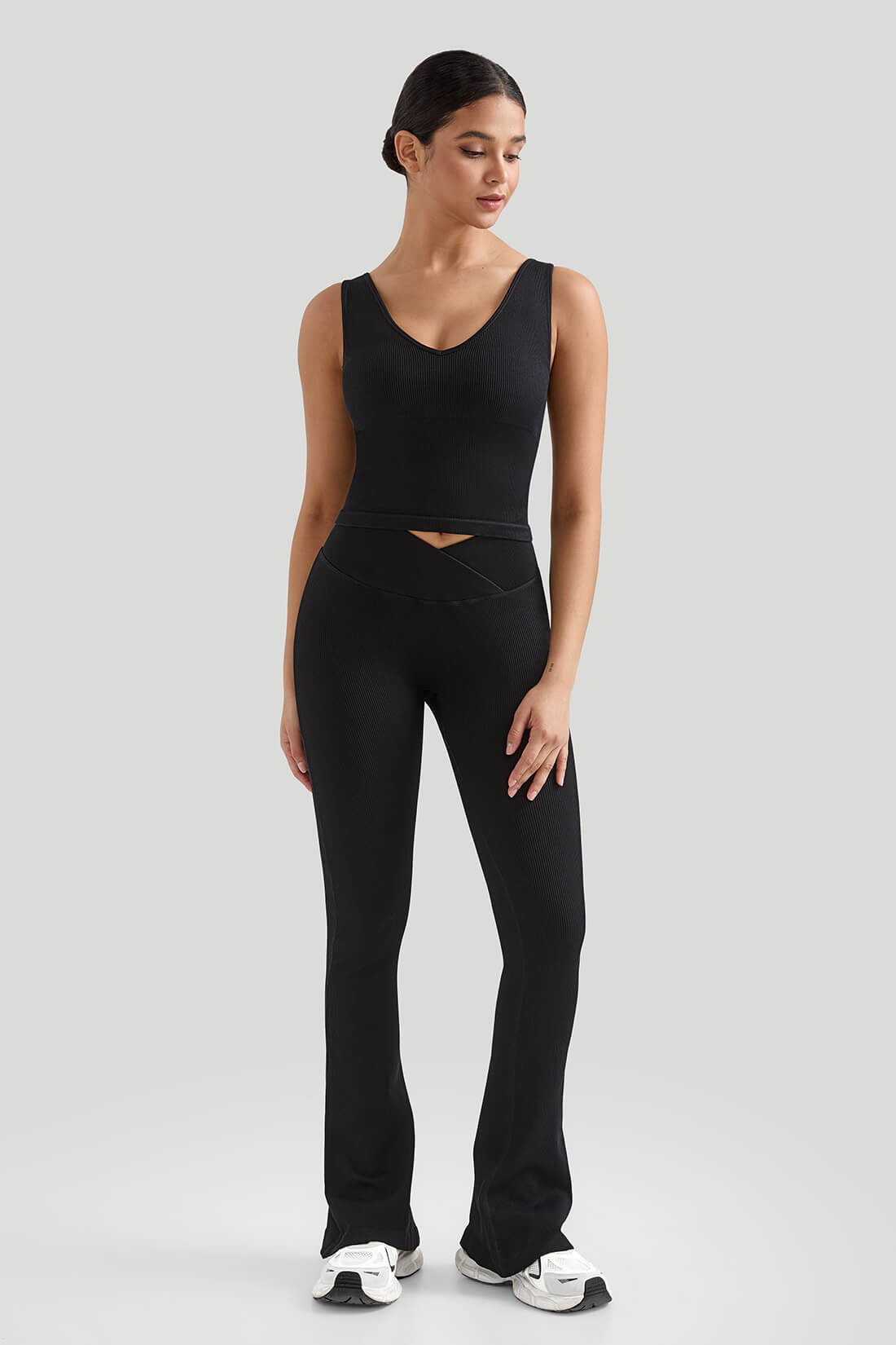 Tummy Control V Waist Flared Leg Set