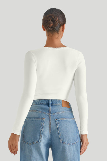 Threaded Spliced Lace Bodysuit