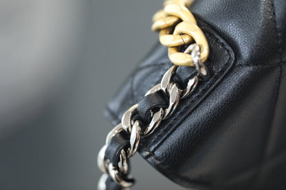 0528 Wallet on Chain WOC black Lambskin