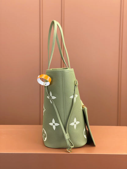 0528 Neverfull MM Monogram Empreinte Leather