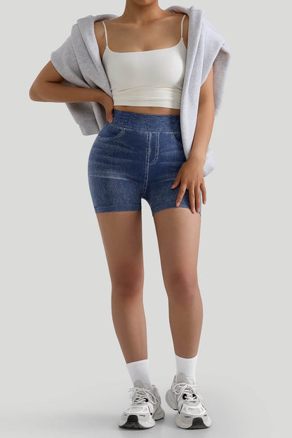 Faux Denim Short