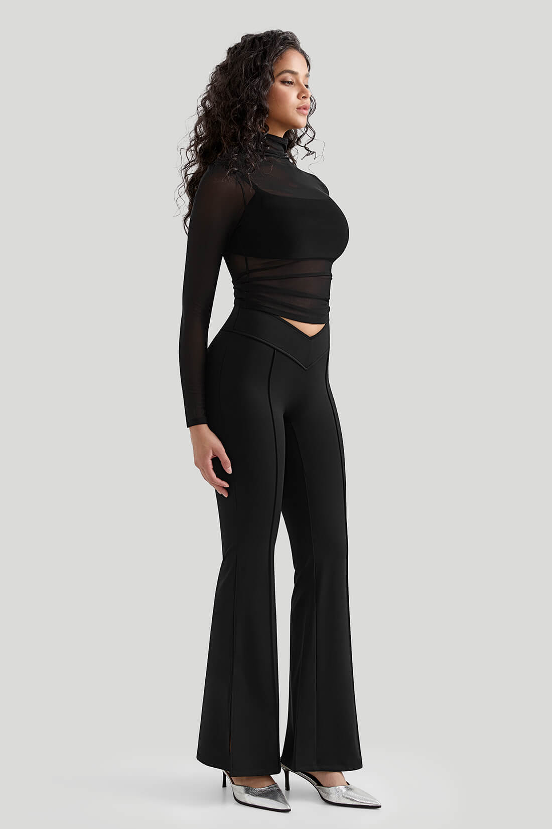 Backless Sexy 3Pcs Flare Leg Set