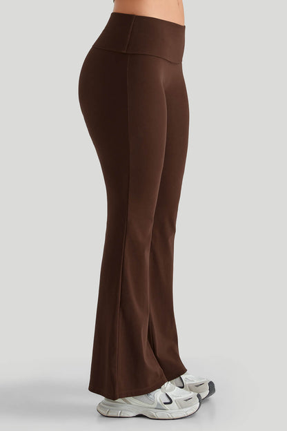 Round Neck Top Match Folded Waist Leggings