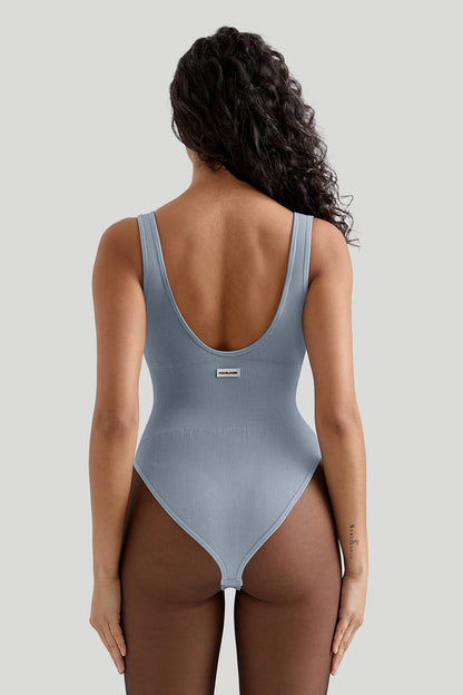 V Neck Tummy Control Seamless Bodysuit