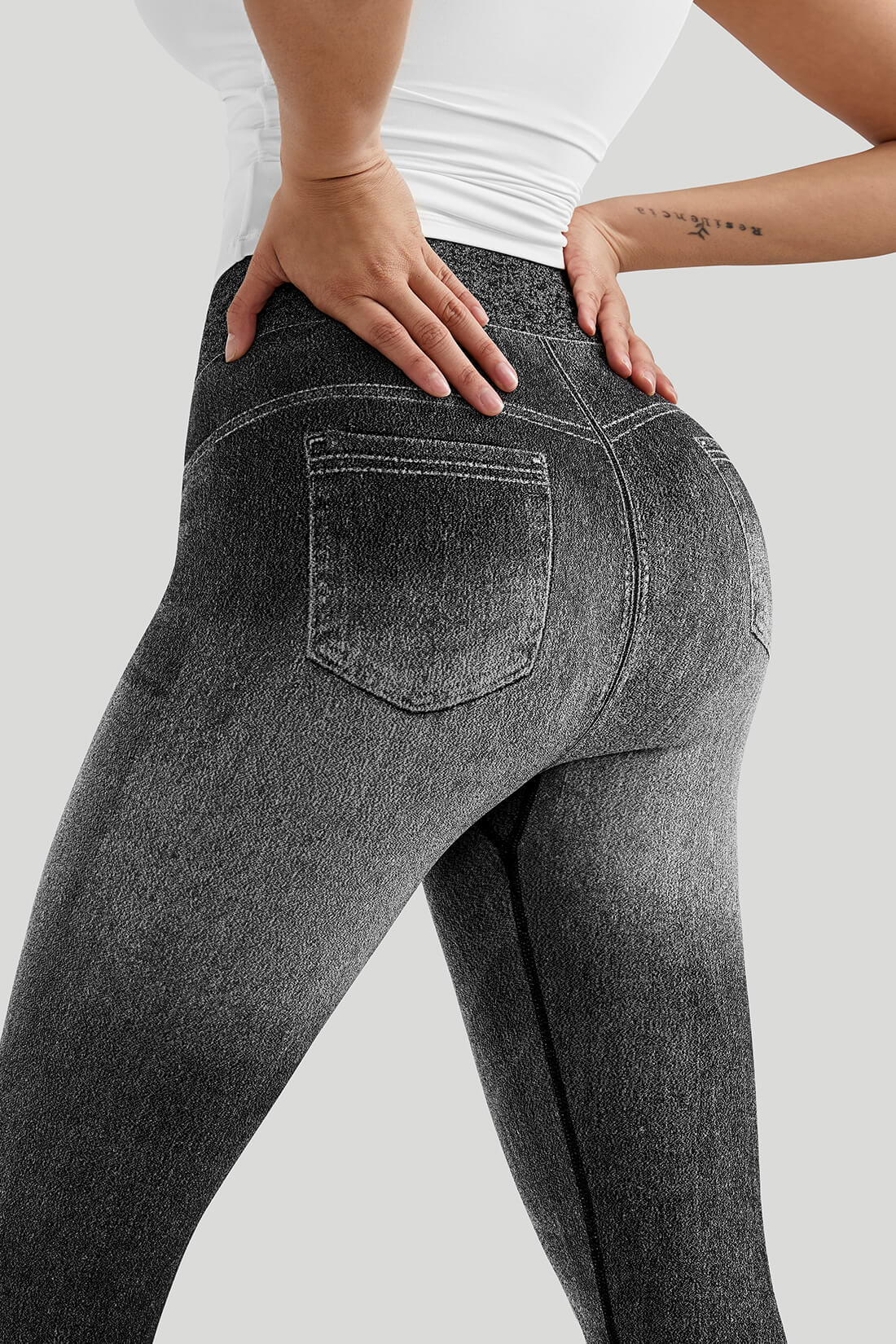 Faux Denim Legging