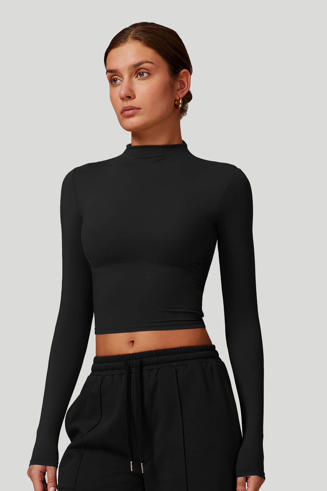 High Neck Quick Dry Long Sleeves Top