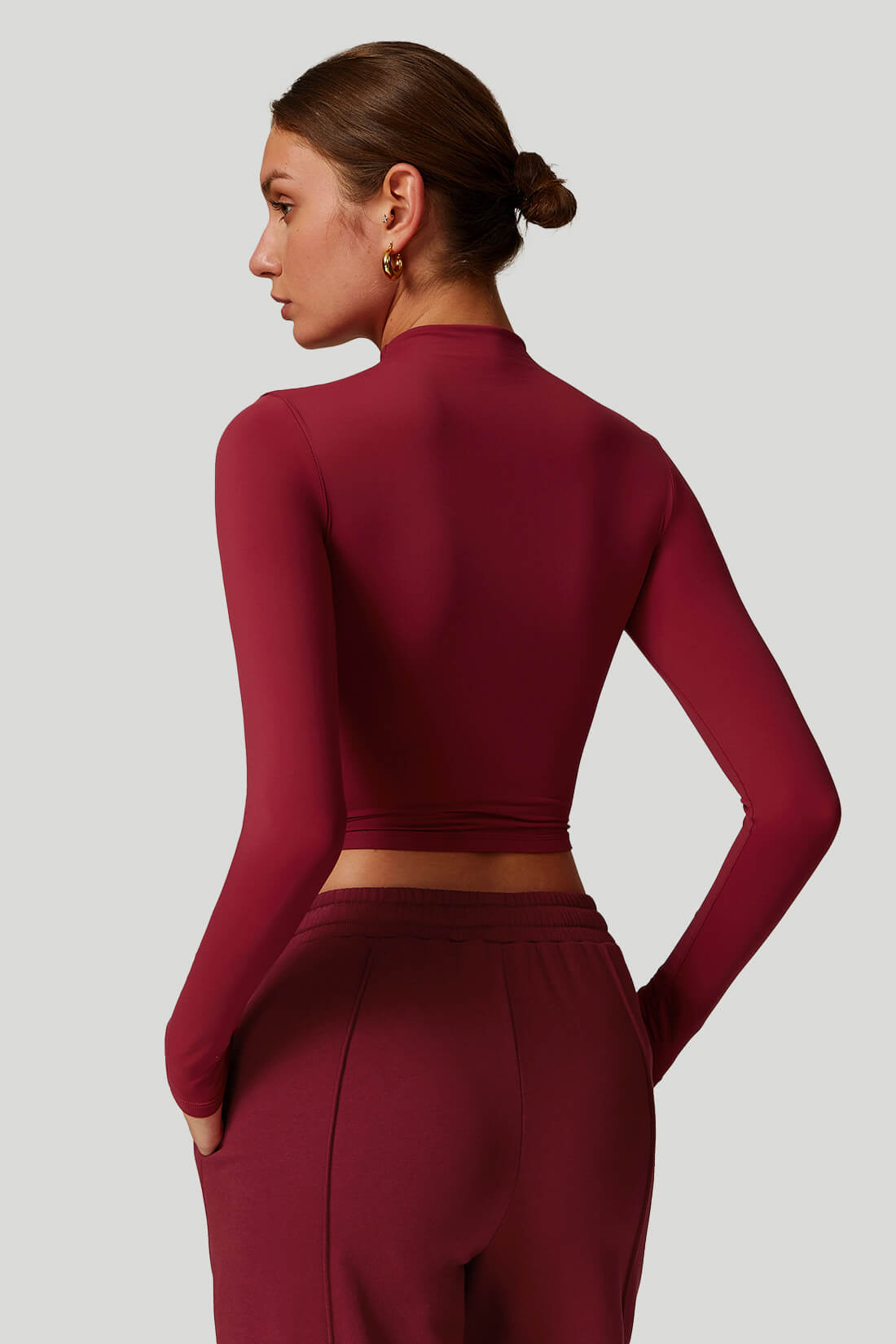 High Neck Quick Dry Long Sleeves Top