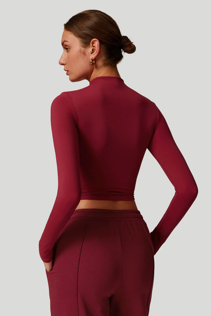 High Neck Quick Dry Long Sleeves Top