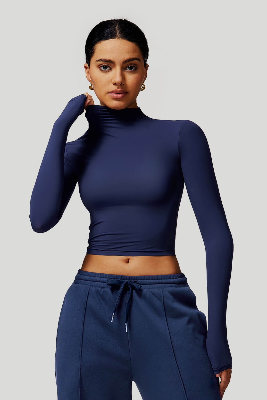 High Neck Quick Dry Long Sleeves Top