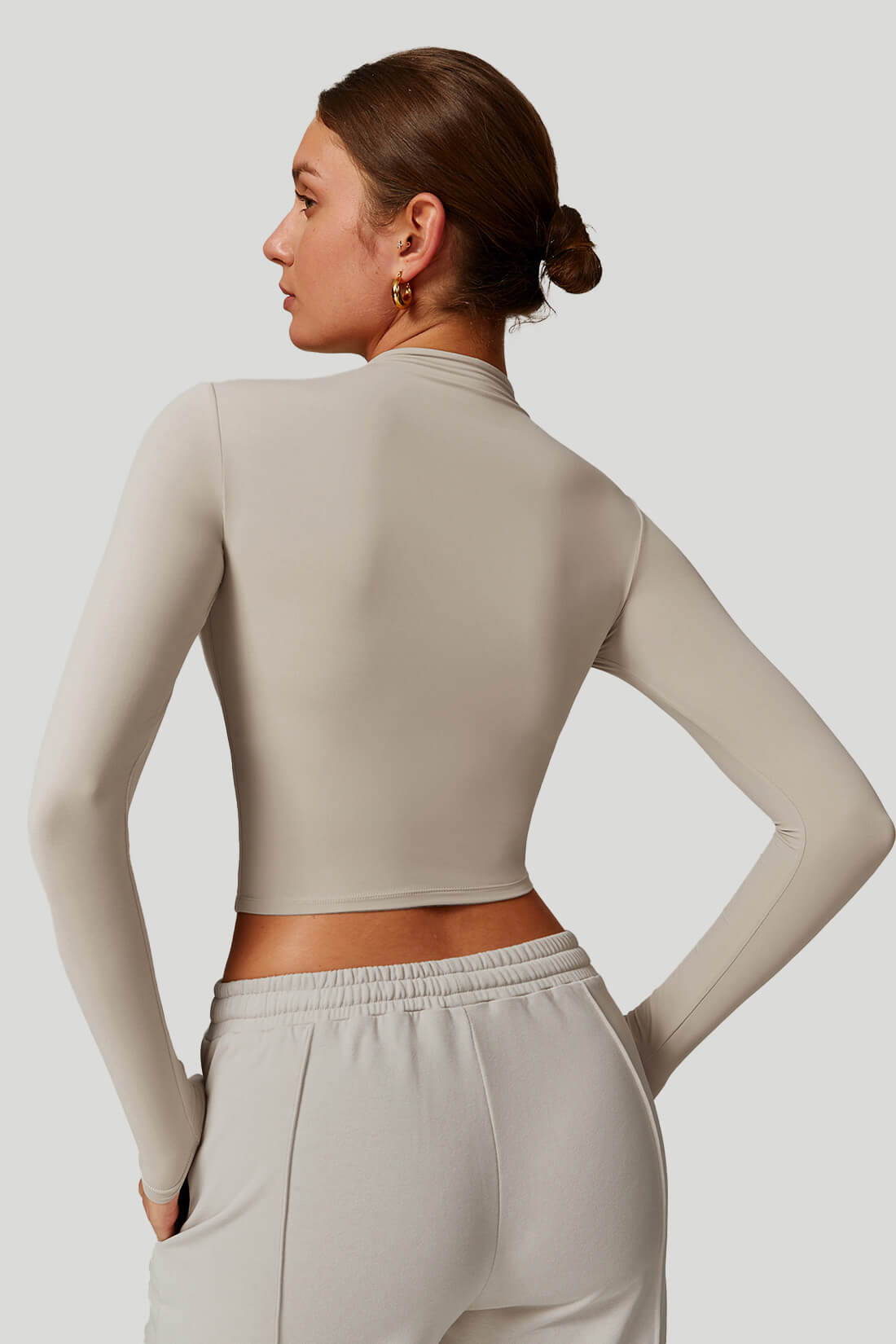 High Neck Quick Dry Long Sleeves Top