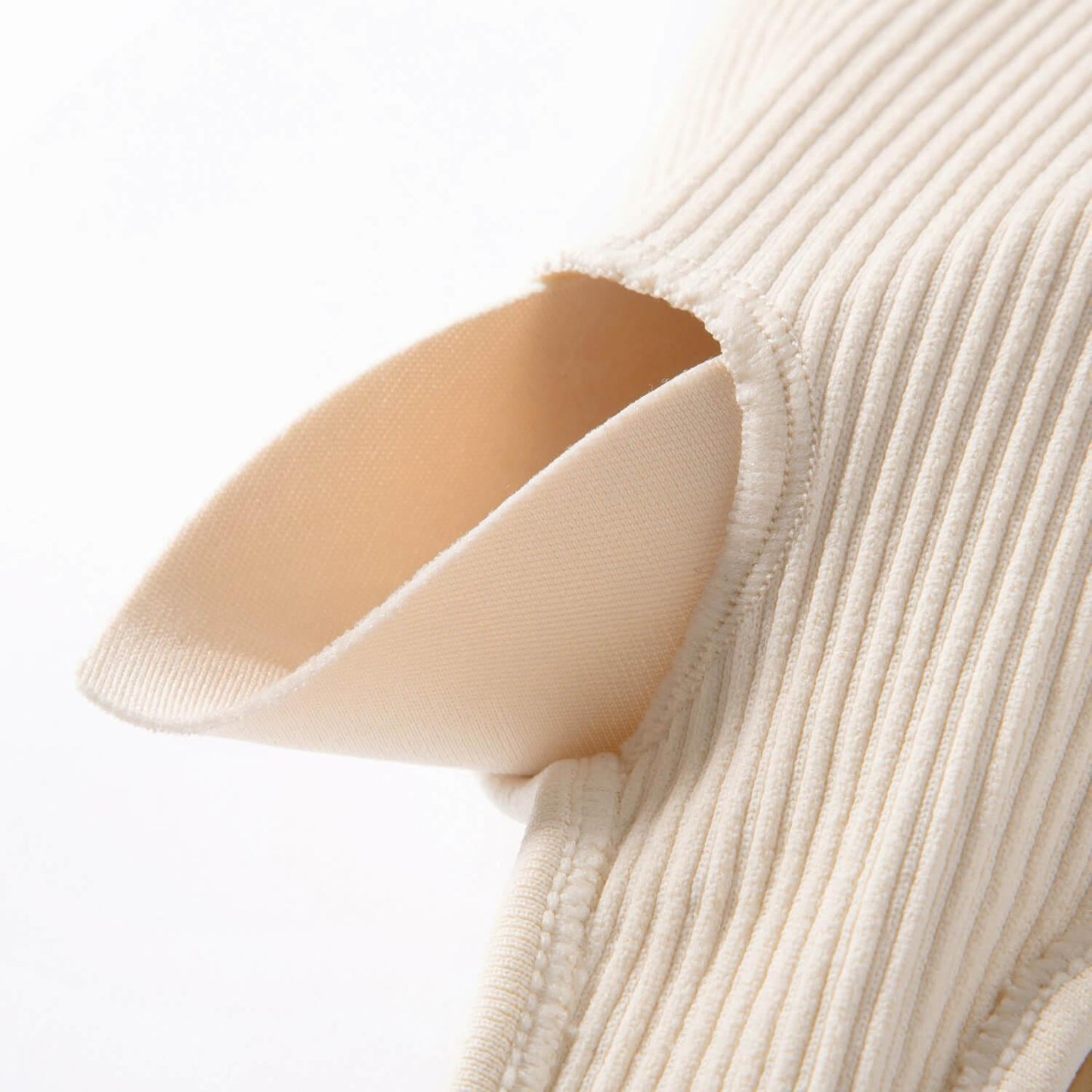 Ribbed Tummy Control Solid Color Sleeveless Seamless Bodysuit - MOOSLOVER