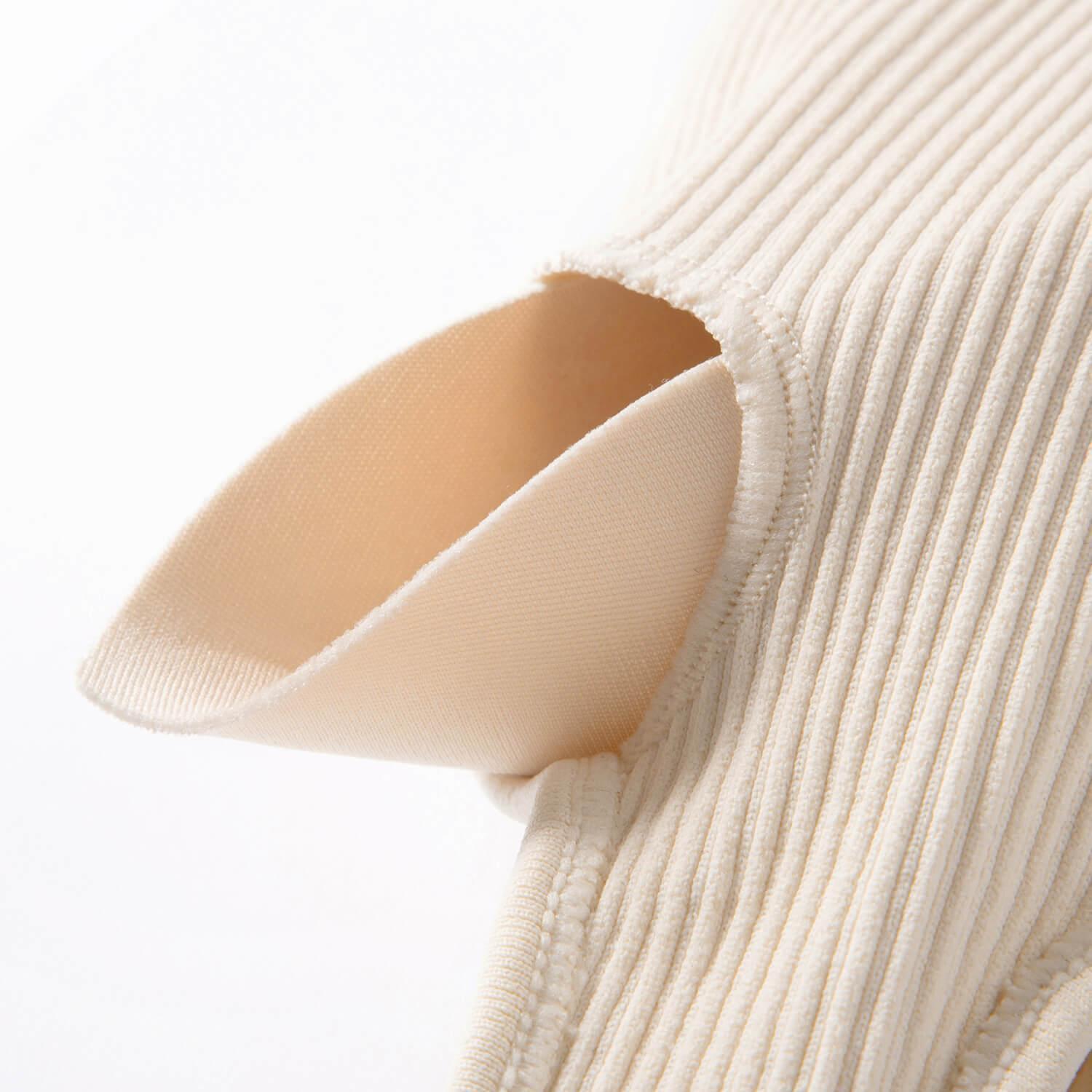 Ribbed Tummy Control Solid Color Sleeveless Seamless Bodysuit - MOOSLOVER