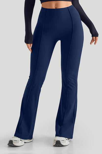 High Waisted Slim Fit Flare Leg Pants