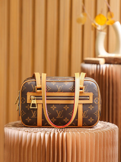 0528 Monogram Canvas Cité Handbag