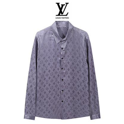 0808 New silk skin-friendly long-sleeved shirt