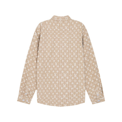 0818 New autumn and winter feature print loose version long-sleeved shirt