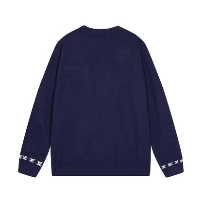 0818 New autumn and winter color matching sweater