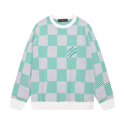 1014 Classic multi-colored plaid sweater