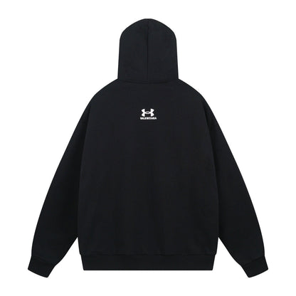 1021 New front and back embroidered cardigan hoodie