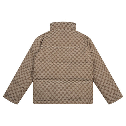 1021 New jacquard fabric down jacket