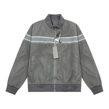 1031 The latest high quality mesh ribbon baseball jacket