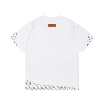 1203 New leather monogram embroidered T-shirt